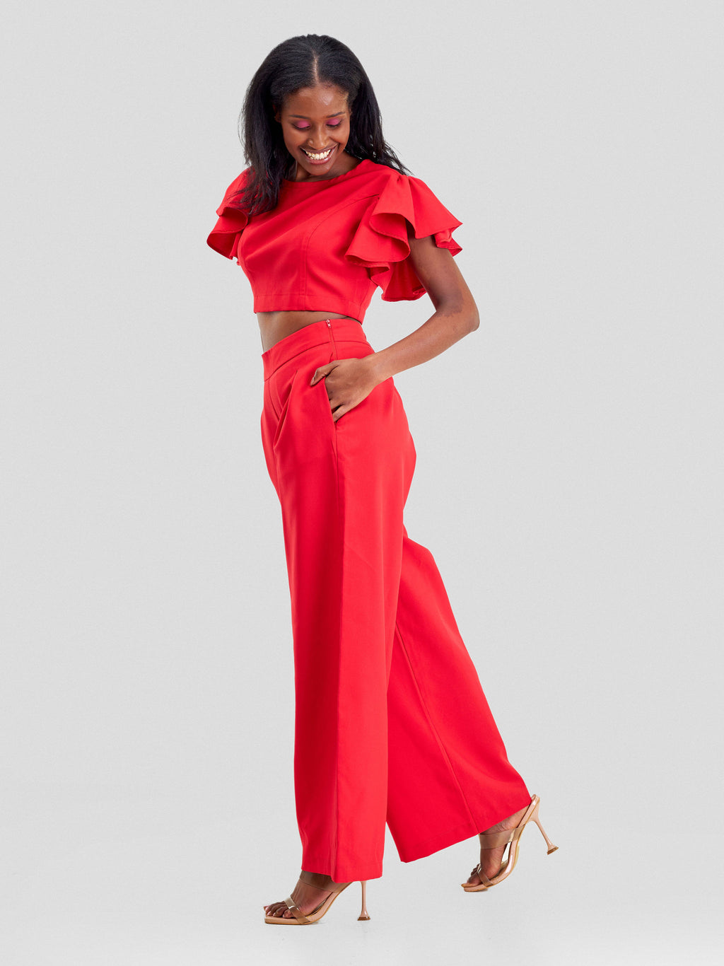 Izulu Latika Pants Set - Red