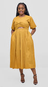 Maxwell Midi Dress - Mustard