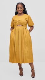 Maxwell Midi Dress - Mustard