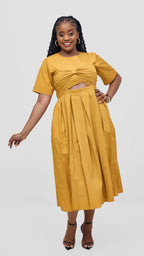 Maxwell Midi Dress - Mustard