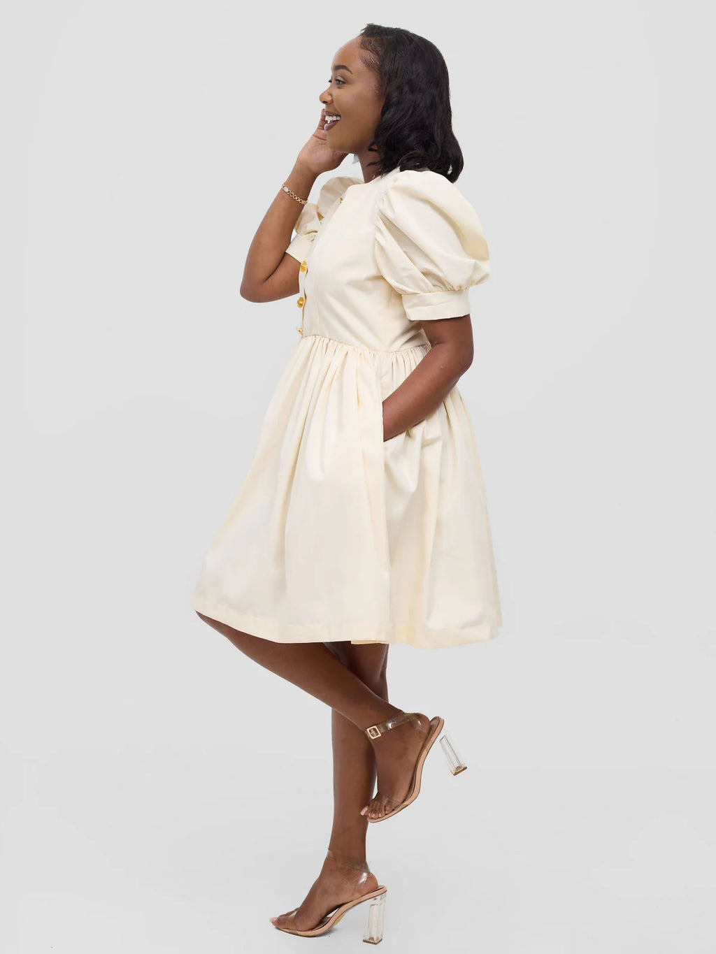 Roho Dress - Cream White