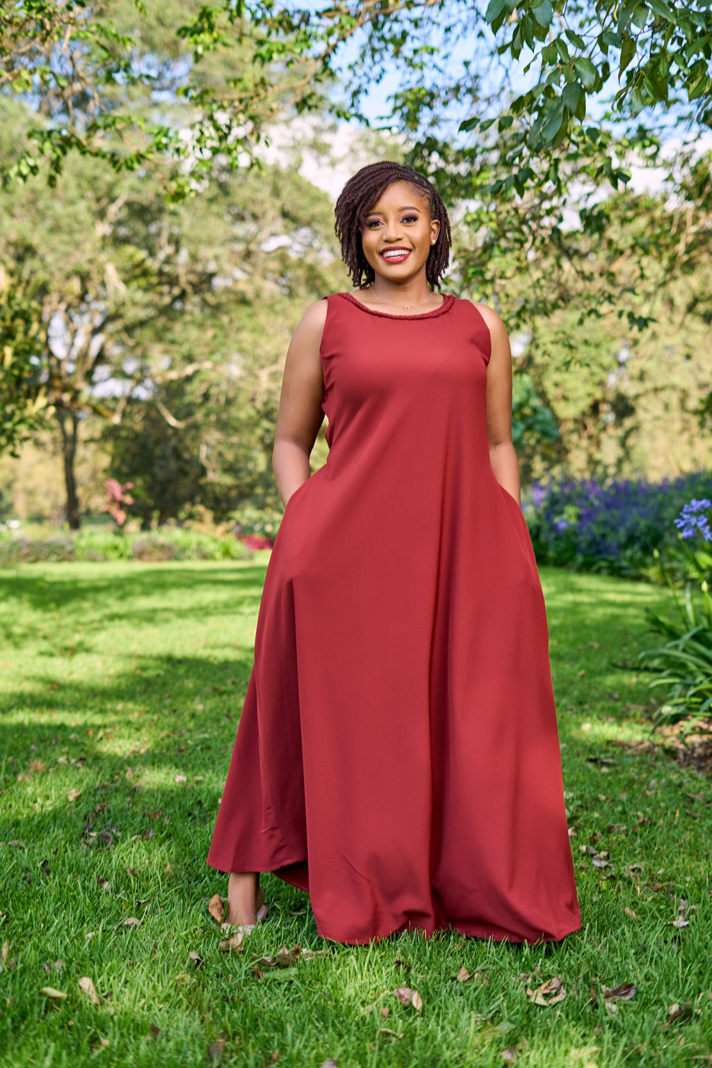 Izulu Wangalla Dress - Burnt Garnet