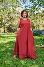 Wangalla Dress - Burnt Garnet