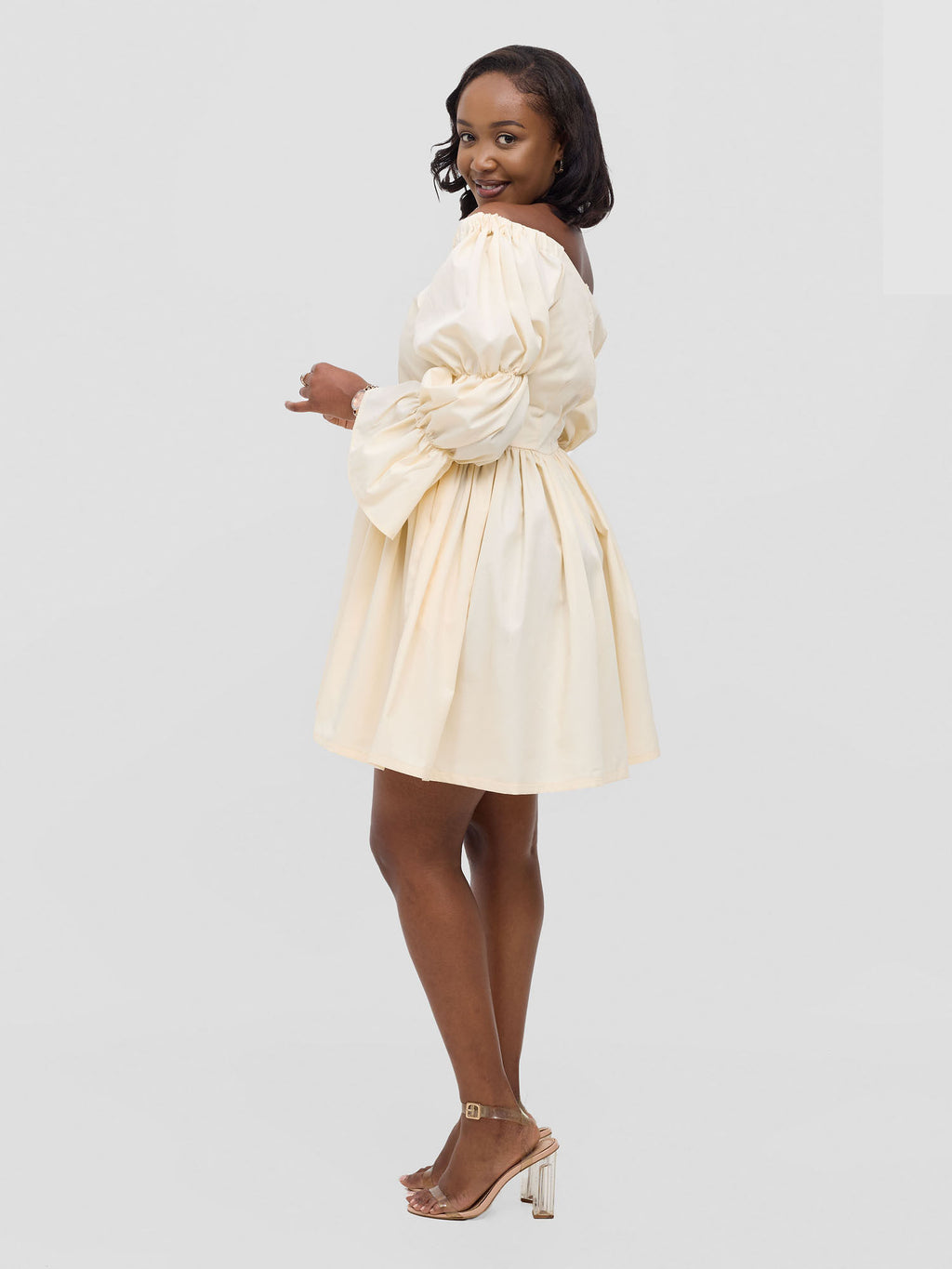 Busara Mini Dress - Cream White