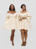 Busara Mini Dress - Cream White