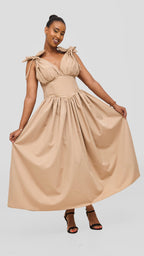 Wangechi Dress - Beige / Nude
