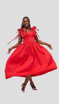 Izulu Wangechi Dress - Red