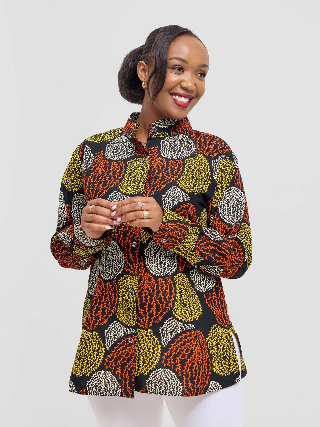 Serena 2 Top - Black Print