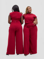 Wanjiru Pants - Wine red