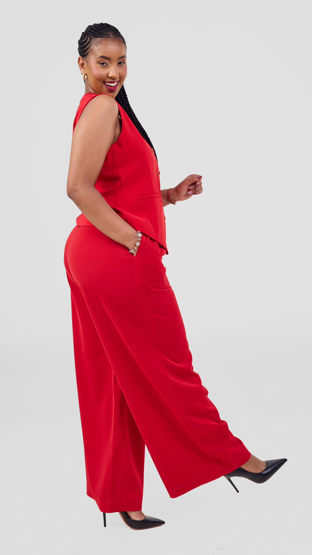 Izulu Sarah Pant Set - Red