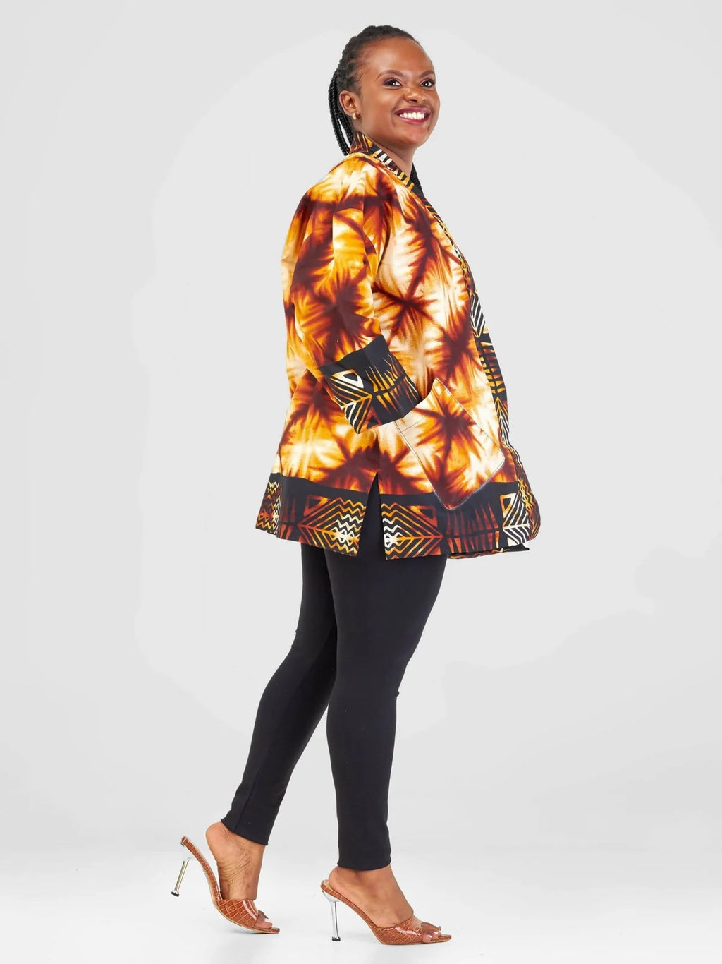 Mundusi 8 Short Kimono - Black Print