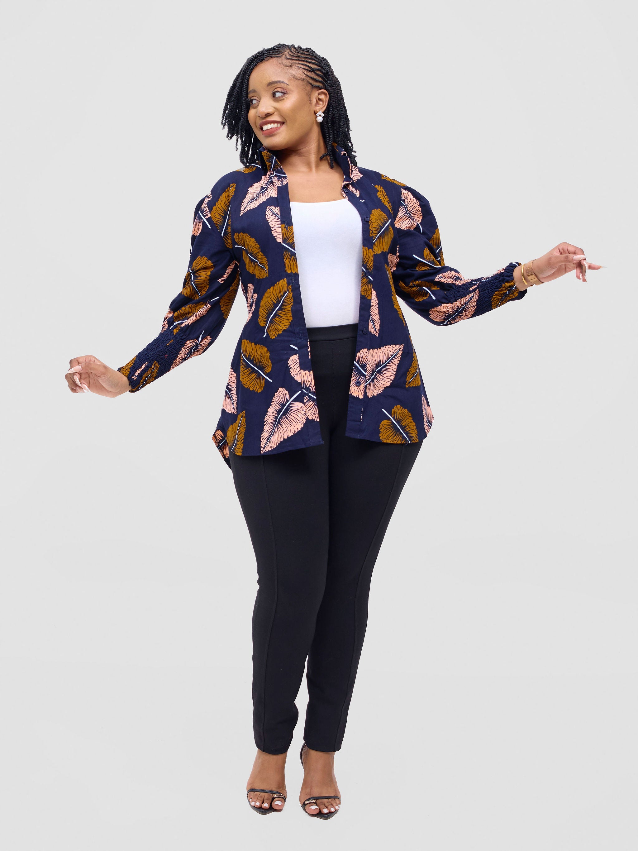 Izulu Ziwa 2 top - Navy Blue