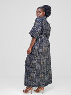 Ashanti 6 Kimono - Black Print