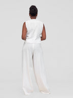 Sarah Pant Set - Cream White