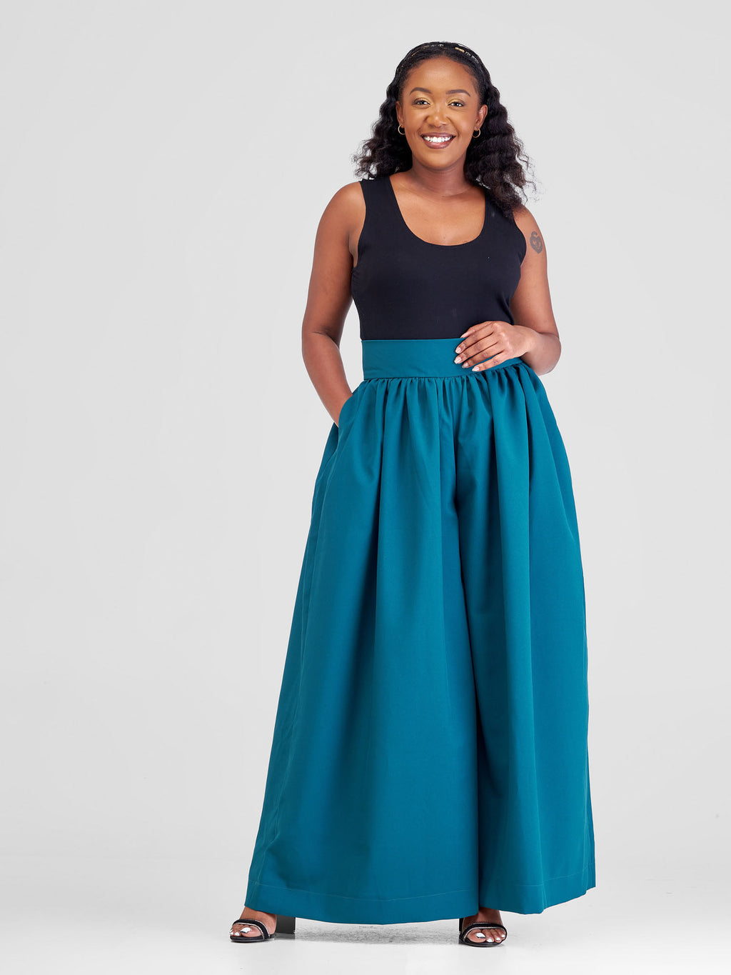 Izulu Kone pants - Teal Blue