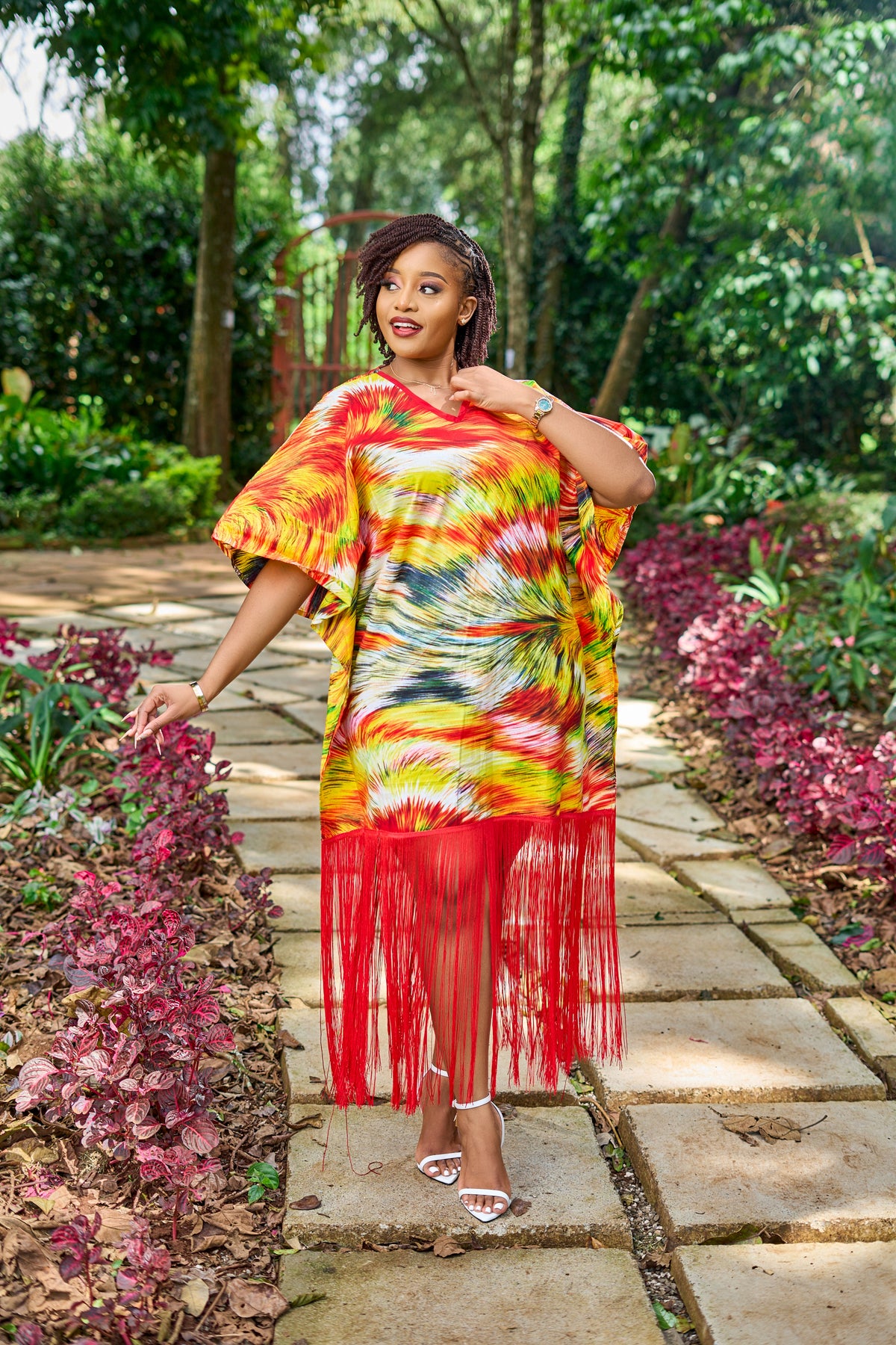 Mapia Kaftan dress - Red