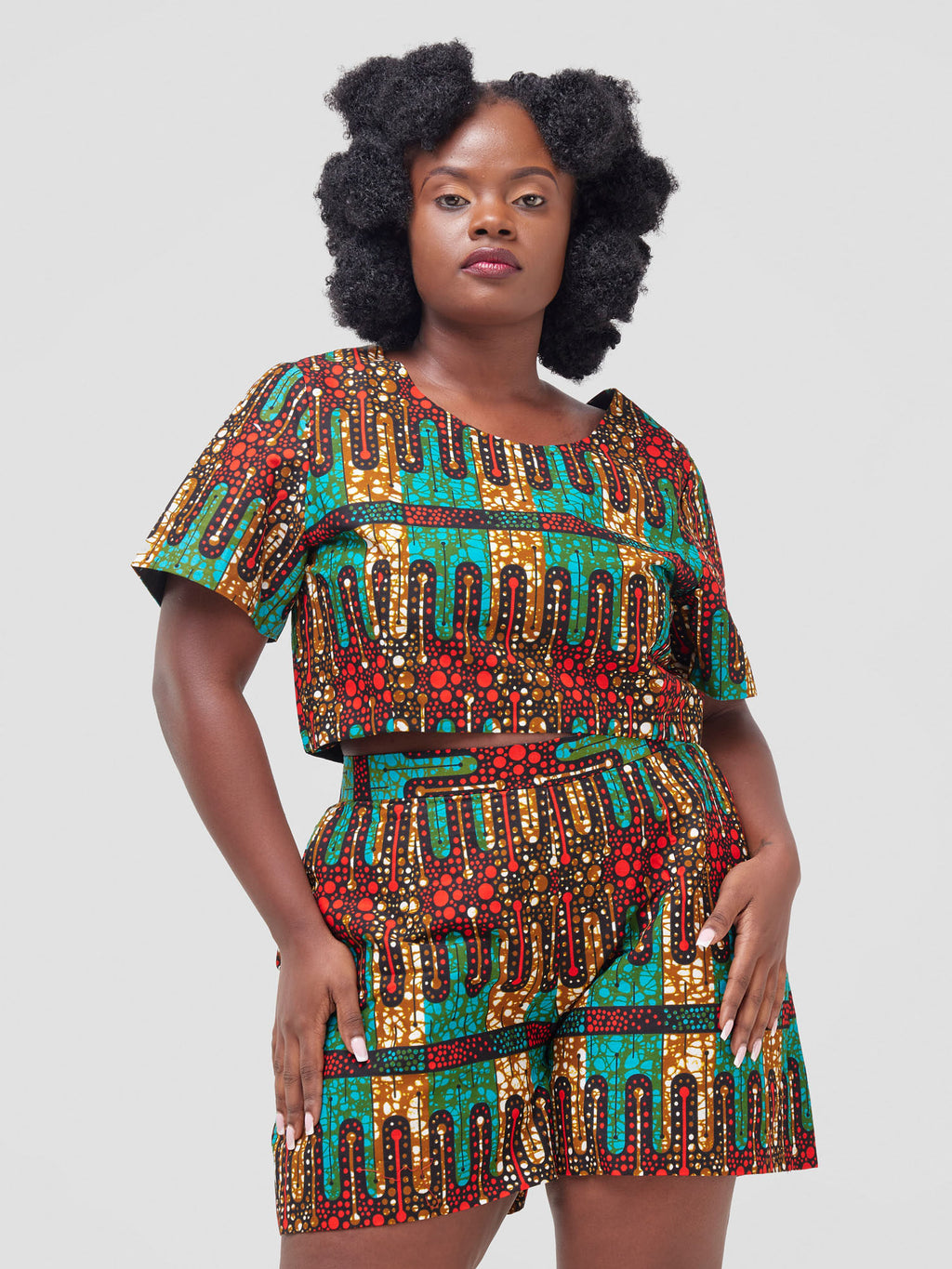 Izulu Kilulu Shorts Set - Red Print