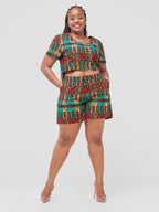 Kilulu Shorts Set - Red Print