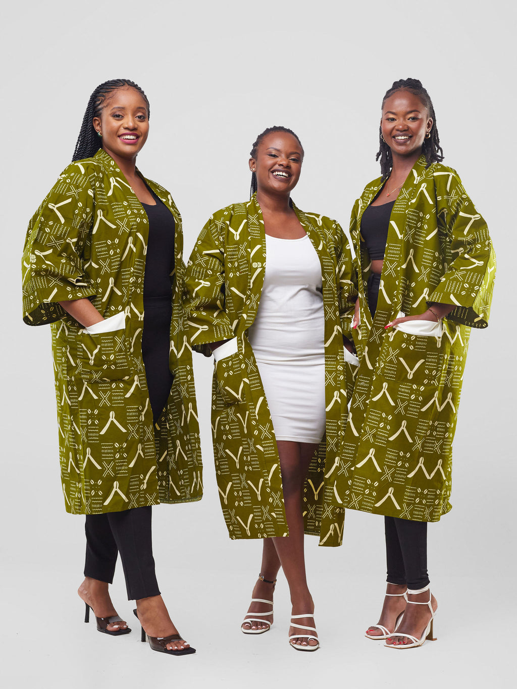 Izulu Juni 2 Kimono - Olive