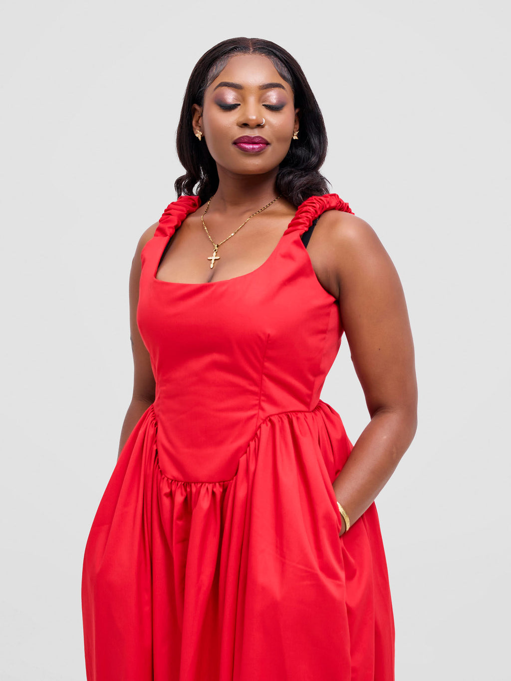 Izulu Akina dress - Red