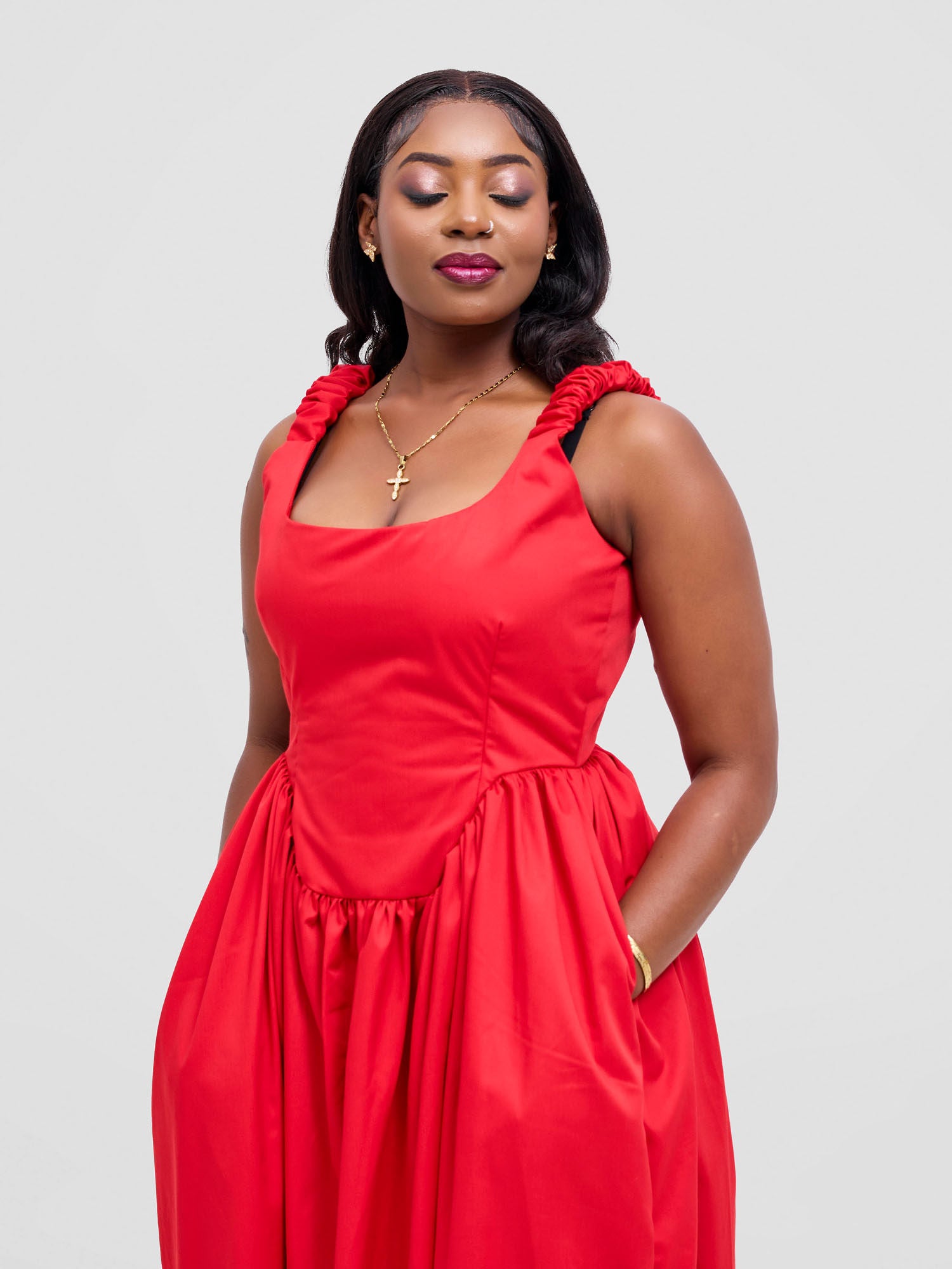 Izulu Akina dress - Red