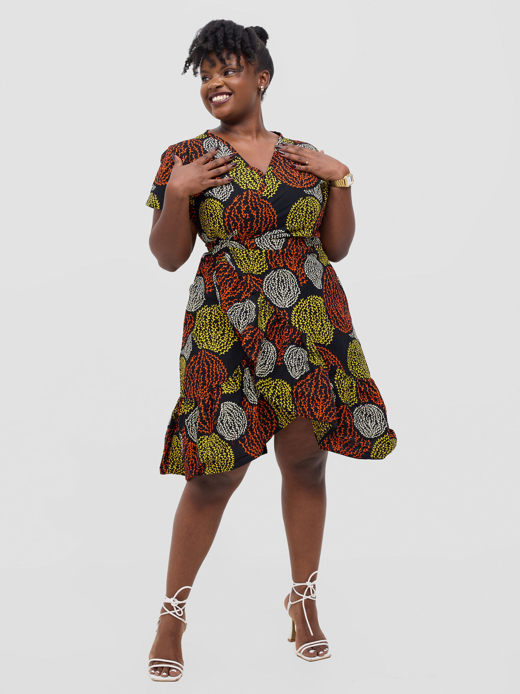 Izulu Wrap 2 Dress - Brown