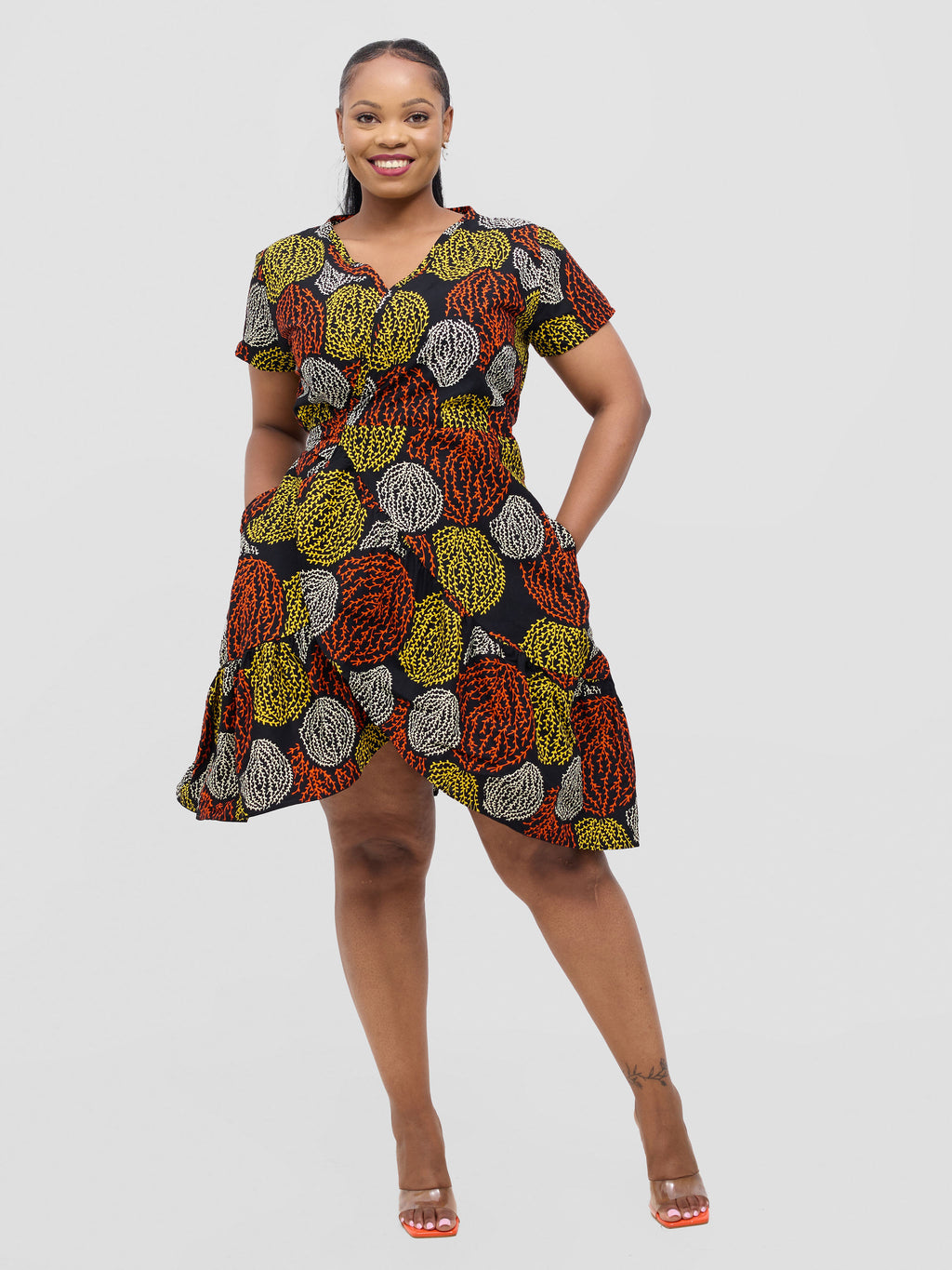 Izulu Wrap 2 Dress - Brown
