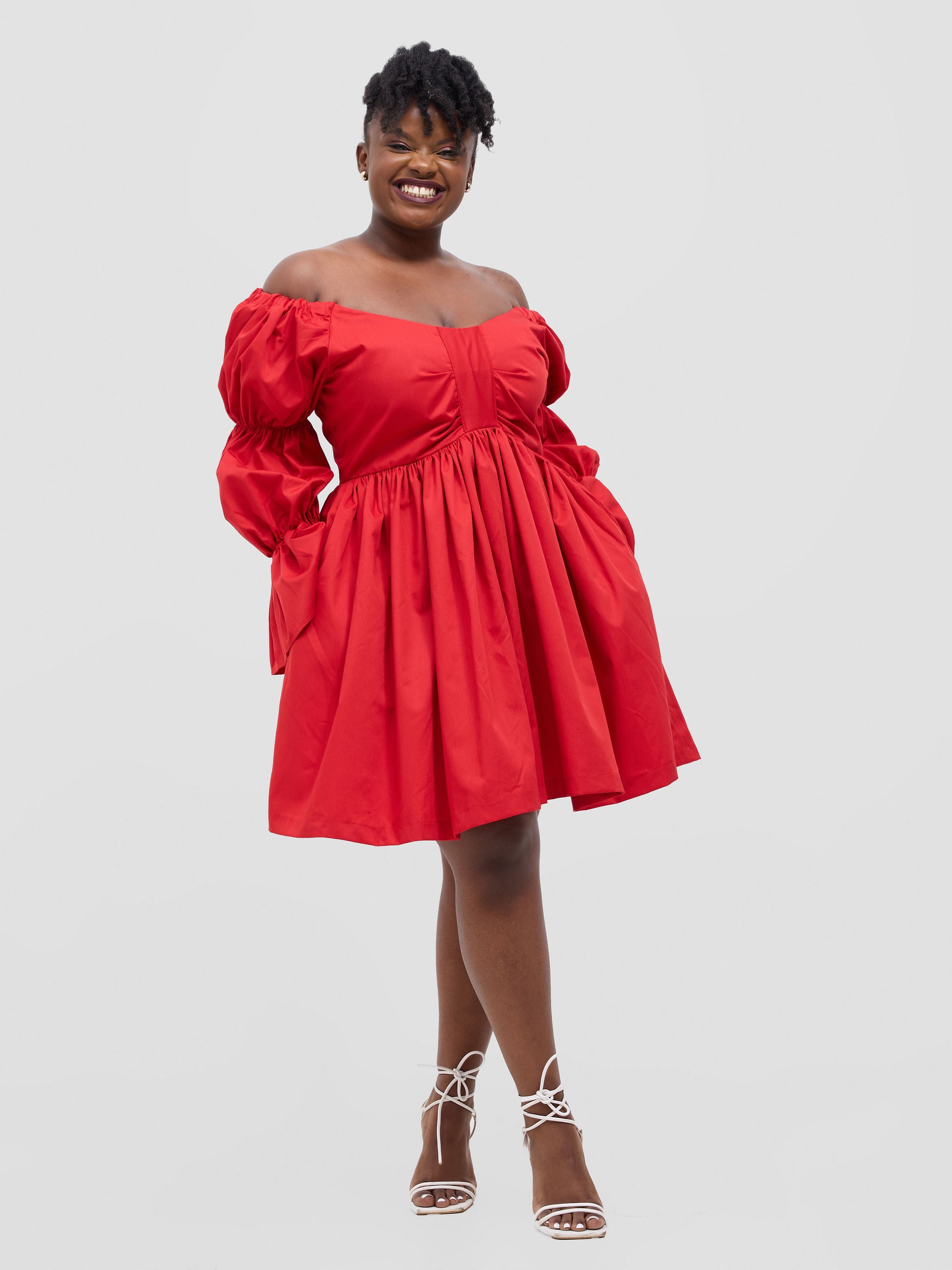 Busara short Dress - Red