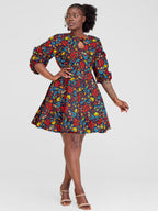 Izulu Keyhole dress - Red