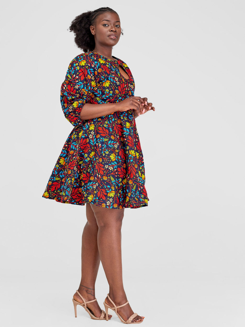 Izulu Keyhole dress - Red