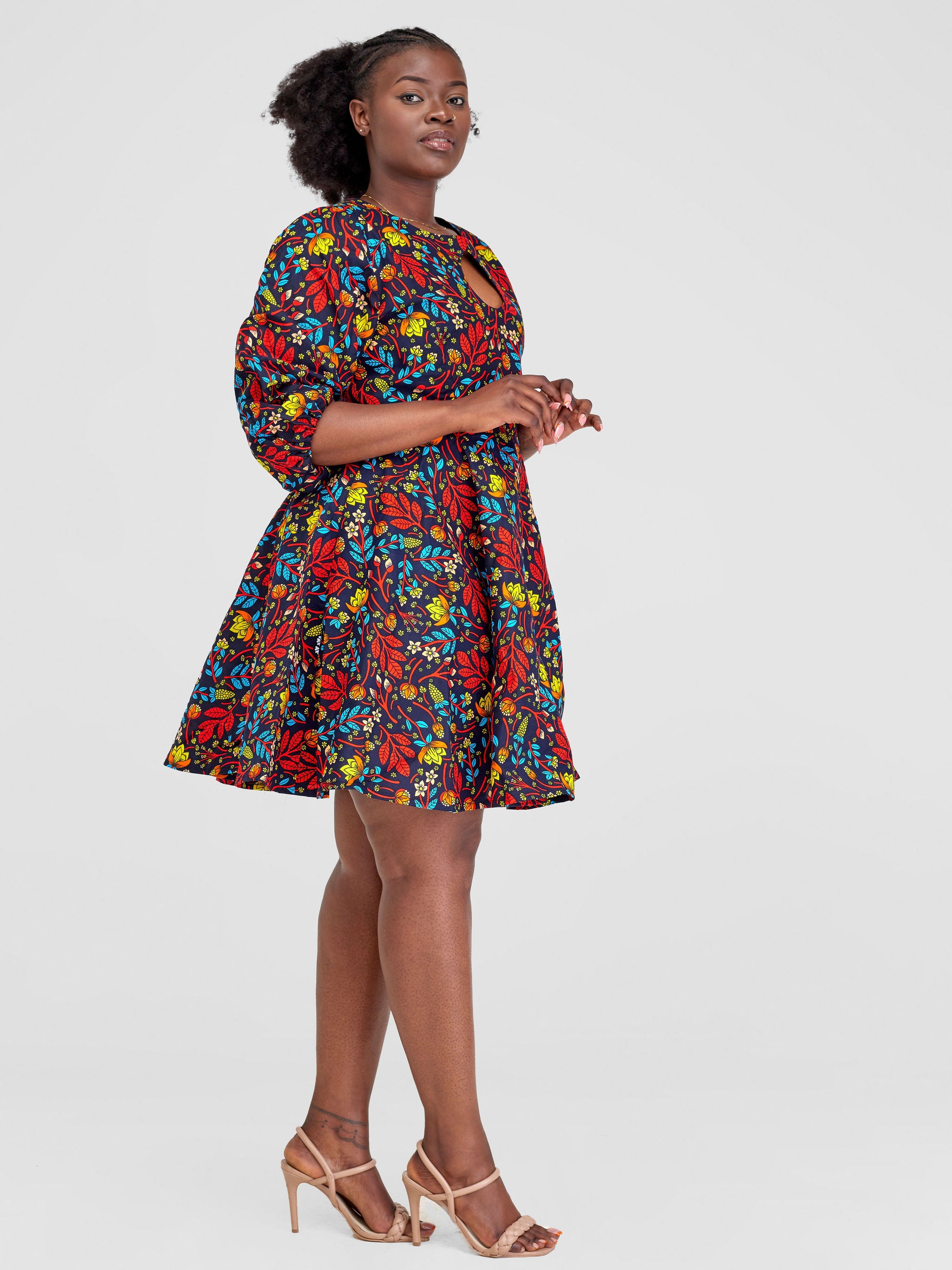 Izulu Keyhole dress - Red
