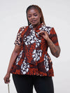 Mushuru Top - Brown Print