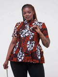 Mushuru Top - Brown Print