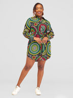 Raha 2 Dress - Green Print