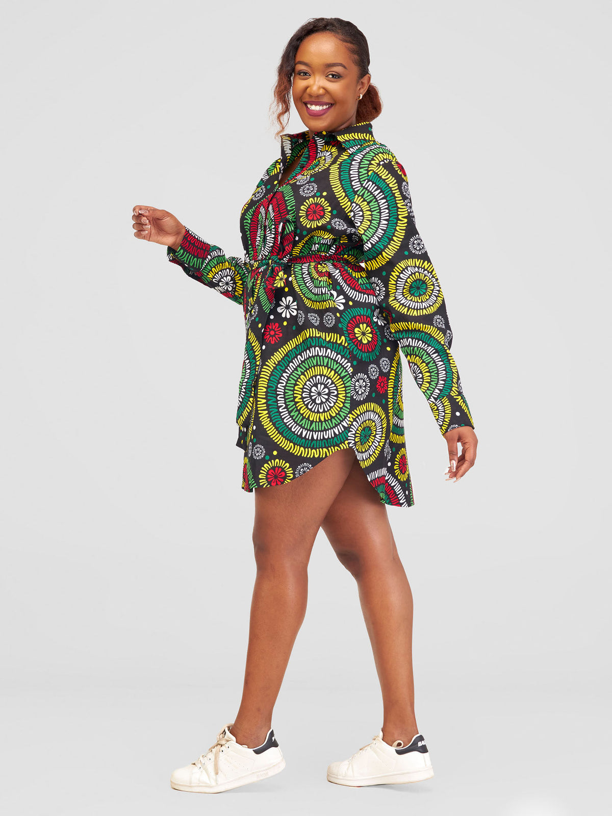 Raha 2 Dress - Green Print