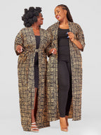 Ashanti 7 Kimono - Black Print