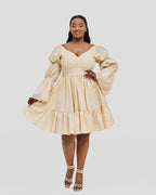 Mukutan Dress - Cream / White
