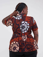 Mushuru Top - Brown Print