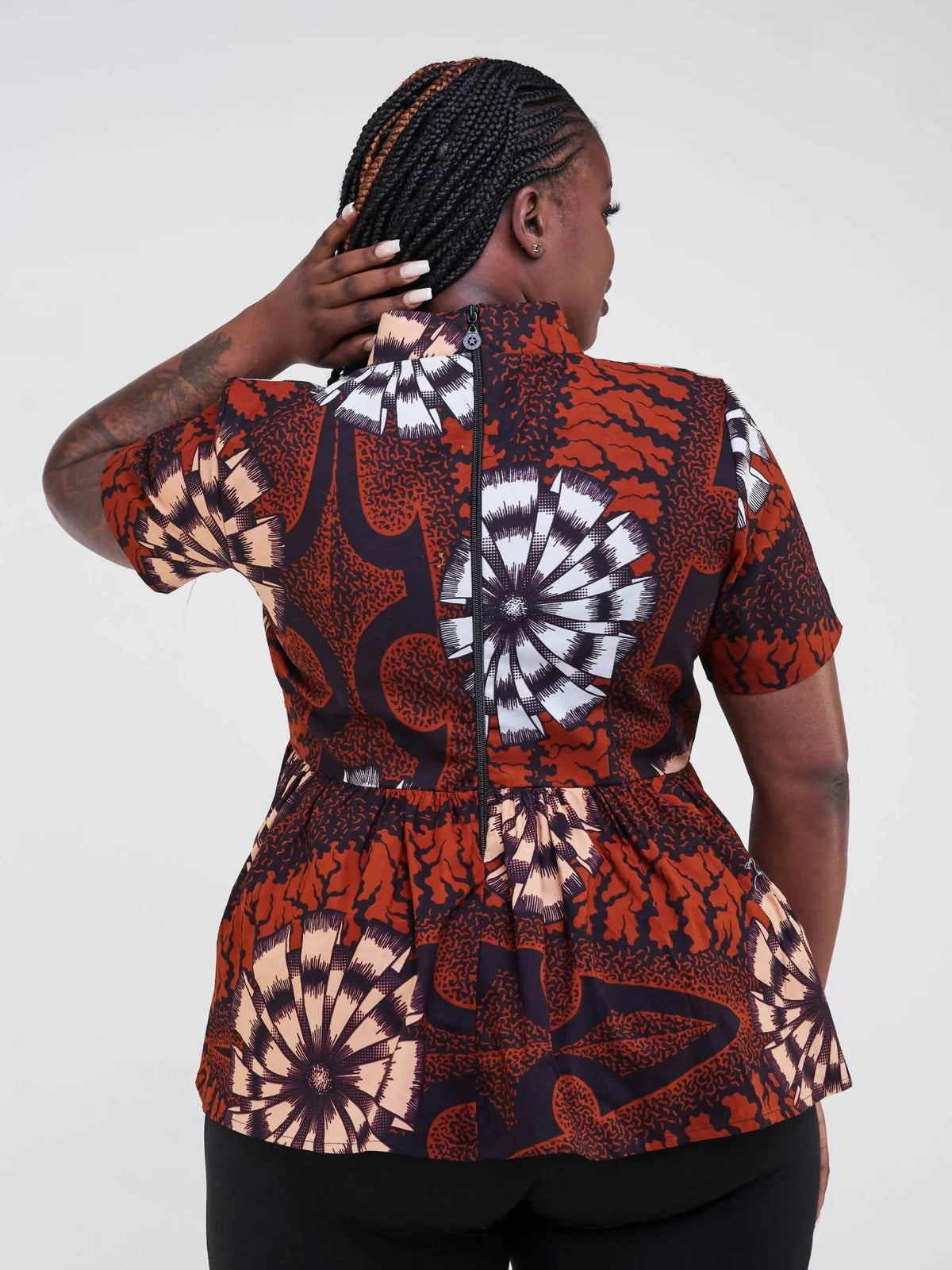 Mushuru Top - Brown Print