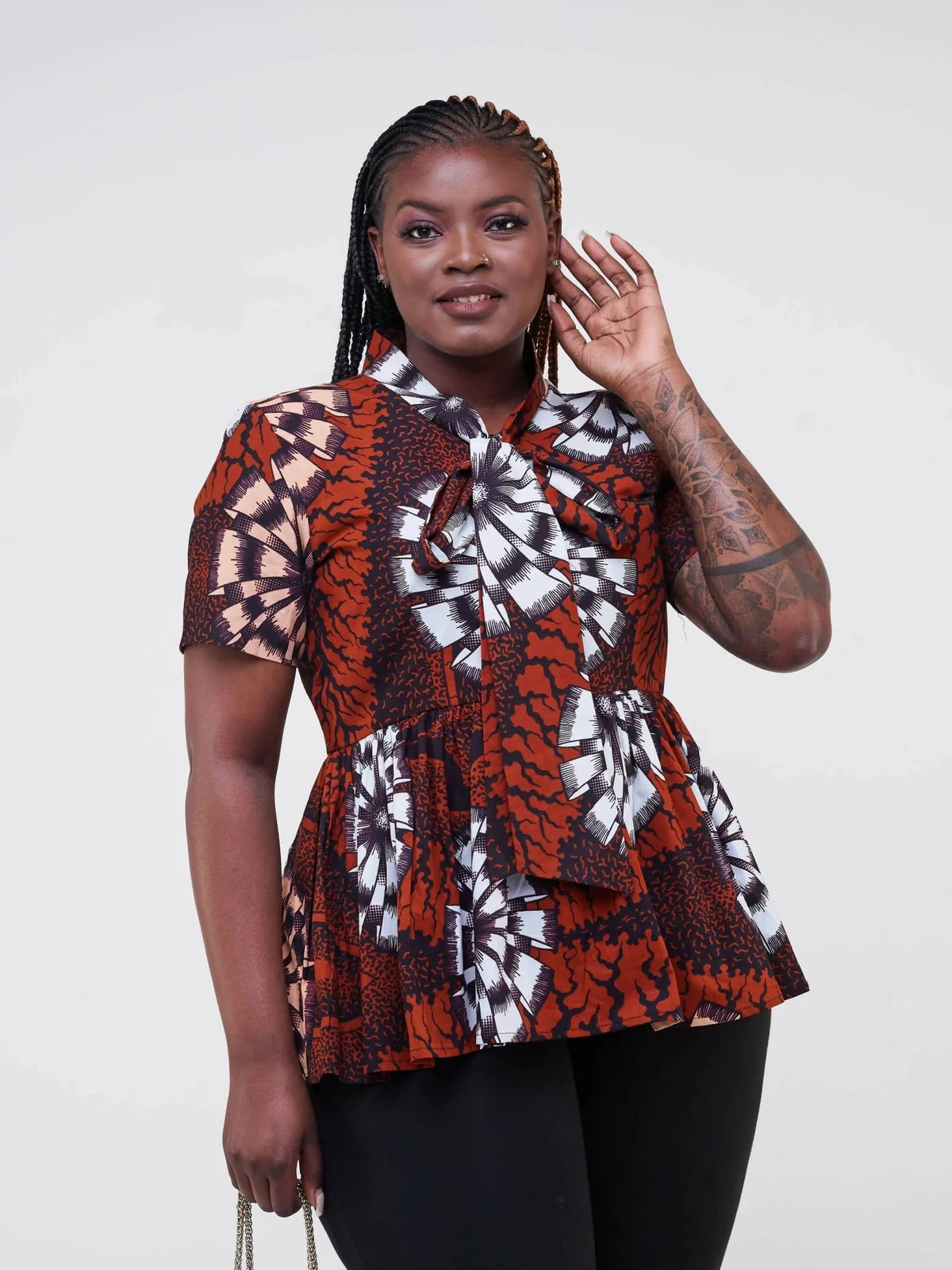 Mushuru Top - Brown Print